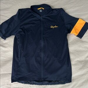 Rapha Men's Dark Blue and Bright Orange Rash Guard